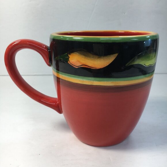 Clay Art Santa Fe Jalapeno Mug Red Chilli Coffee Cup - Picture 1 of 7